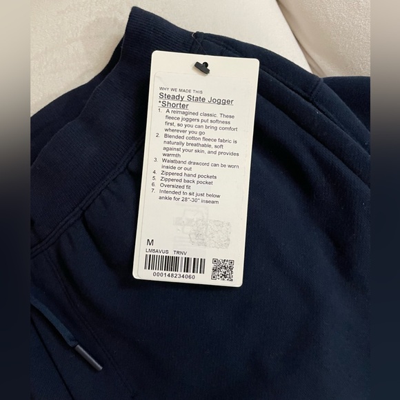 NWT Lululemon Steady State Joggers Short True Navy Size M - Picture 6 of 10